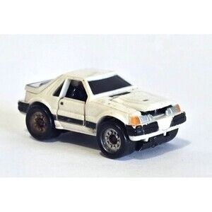 Vintage 1988 Galoob Micro Machines '80s Ford Mustang SVO White Toy Car